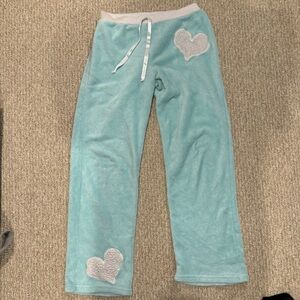 Fuzzy Teal Pajama Pants